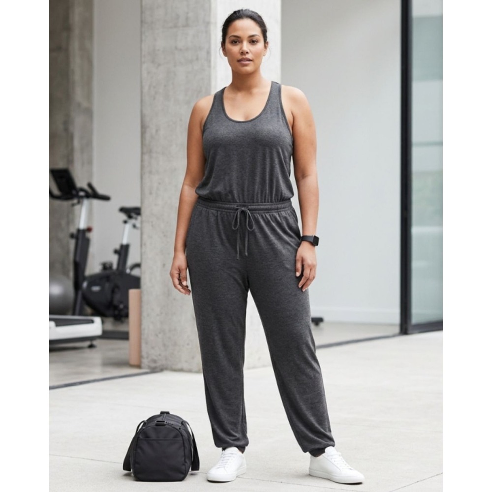 Patagonia Seabrook Jumpsuit Heathered Recycled Jersey XL Charcoal Gray